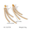 Wholesale Stainless Steel Geometric Zircon Earrings For Women