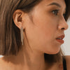 Wholesale Stainless Steel Geometric Zircon Earrings For Women