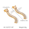 Wholesale Stainless Steel Geometric Zircon Earrings For Women