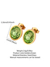 Wholesale Stainless Steel Geometric Zircon Earrings 18K Goldplated For Women