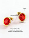 Wholesale Stainless Steel Geometric Zircon Earrings 18K Goldplated For Women