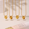 Wholesale 316L Stainless Steel Geometric Zircon Inlaid Irregular Shaped Clavicle Necklace Jewelry With Electroplating Treatment For Women