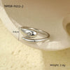 Wholesale Stainless Steel Geometric Zircon Ring For Women Electroplated Light Luxury Nonfading Allmatch