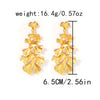 Wholesale Stainless Steel Ginkgo Leaf Fashion Sweet Women's Earrings With Electroplating Treatment