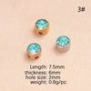 Wholesale Stainless Steel Glossy Geometric Beads Electroplated Diy Jewelry Accessories Necklace For December Birthday Stone
