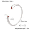 Wholesale Stainless Steel Glow Gourd Shaped Opening Bracelet With Red Oil Dropping And Electroplating For Fashionable Commuting