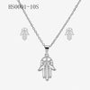 Wholesale Stainless Steel Gold Earrings Necklace Set With Bear Pattern Pendants And Ochain Electroplated With Letters Numbers Text Design