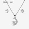 Wholesale Stainless Steel Gold Earrings Necklace Set With Bear Pattern Pendants And Ochain Electroplated With Letters Numbers Text Design