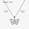 Wholesale Stainless Steel Gold Earrings Necklace Set With Bear Pattern Pendants And Ochain Electroplated With Letters Numbers Text Design