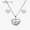 Wholesale Stainless Steel Gold Earrings Necklace Set With Bear Pattern Pendants And Ochain Electroplated With Letters Numbers Text Design