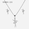 Wholesale Stainless Steel Gold Earrings Necklace Set With Bear Pattern Pendants And Ochain Electroplated With Letters Numbers Text Design