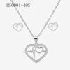 Wholesale Stainless Steel Gold Earrings Necklace Set With Bear Pattern Pendants And Ochain Electroplated With Letters Numbers Text Design