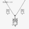 Wholesale Stainless Steel Gold Earrings Necklace Set With Bear Pattern Pendants And Ochain Electroplated With Letters Numbers Text Design