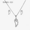 Wholesale Stainless Steel Gold Earrings Necklace Set With Bear Pattern Pendants And Ochain Electroplated With Letters Numbers Text Design