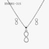 Wholesale Stainless Steel Gold Earrings Necklace Set With Bear Pattern Pendants And Ochain Electroplated With Letters Numbers Text Design