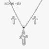 Wholesale Stainless Steel Gold Earrings Necklace Set With Bear Pattern Pendants And Ochain Electroplated With Letters Numbers Text Design