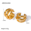 Wholesale Stainless Steel Gold Earrings With Geometric Design Electroplated Ear Clips For Women