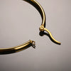 Wholesale Stainless Steel Gold Inlaid Geometric Circle Earrings