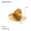 Wholesale Stainless Steel Gold Pearl Ring With Asymmetrical Exaggerated Design And Geometric Pattern Electroplated For Women