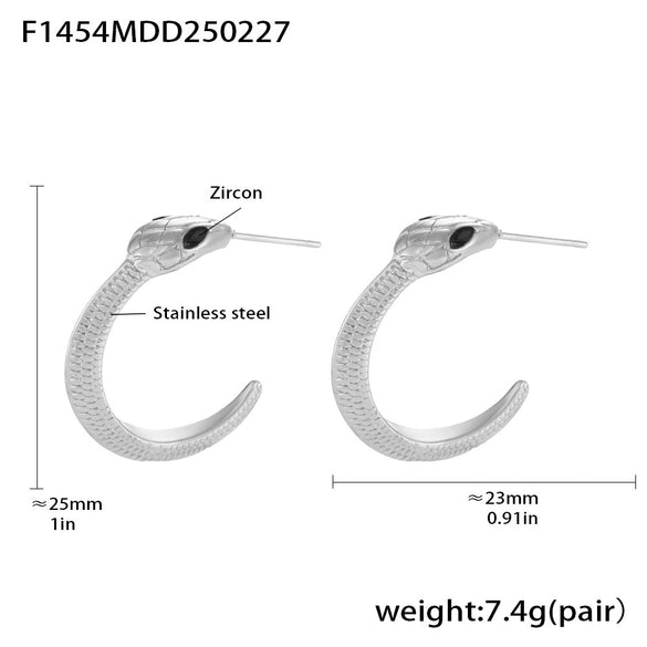Wholesale Stainless Steel Gold Plated Animal Zodiac Geometric Earrings For Women