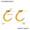 Wholesale Stainless Steel Gold Plated Animal Zodiac Geometric Earrings For Women