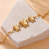 Wholesale Stainless Steel Gold Plated Butterfly Star Pattern Women's Jewelry Bracelet