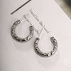 Wholesale Stainless Steel Gold Plated C Shaped Love Twist Earrings For Women