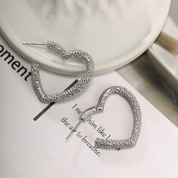 Wholesale Stainless Steel Gold Plated C Shaped Love Twist Earrings For Women