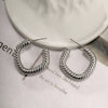 Wholesale Stainless Steel Gold Plated C Shaped Love Twist Earrings For Women