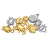 Wholesale Stainless Steel Gold Plated Crab Fish Animal Pendant For Sweater Bracelet Necklace Accessories With Shell Crab Pattern And Electroplating Process
