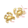 Wholesale Stainless Steel Gold Plated Crab Fish Animal Pendant For Sweater Bracelet Necklace Accessories With Shell Crab Pattern And Electroplating Process
