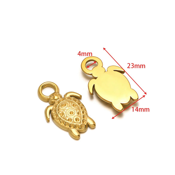 Wholesale Stainless Steel Gold Plated Crab Fish Animal Pendant For Sweater Bracelet Necklace Accessories With Shell Crab Pattern And Electroplating Process