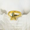 Wholesale Stainless Steel Gold Plated Five Pointed Star Fashion Ring For Women