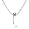 Wholesale Stainless Steel Gold Plated Frosted Animal Zodiac Butterfly Pendant Snake Bone Chain Necklace For Women