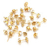 Wholesale Stainless Steel Gold Plated Geometric Diamond Design Unisex Earrings