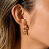 Wholesale Stainless Steel Gold Plated Geometric Heart Shape Lock Pendant Earrings For Women