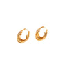 Wholesale Stainless Steel Gold Plated Geometric Multi Layer Irregular Earrings For Female