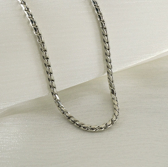 Wholesale 316L Stainless Steel Gold Plated Geometric S Chain Necklace
