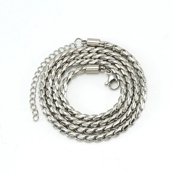 Wholesale 316L Stainless Steel Gold Plated Geometric S Chain Necklace