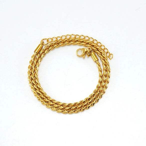 Wholesale 316L Stainless Steel Gold Plated Geometric S Chain Necklace