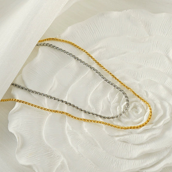 Wholesale 316L Stainless Steel Gold Plated Geometric S Chain Necklace