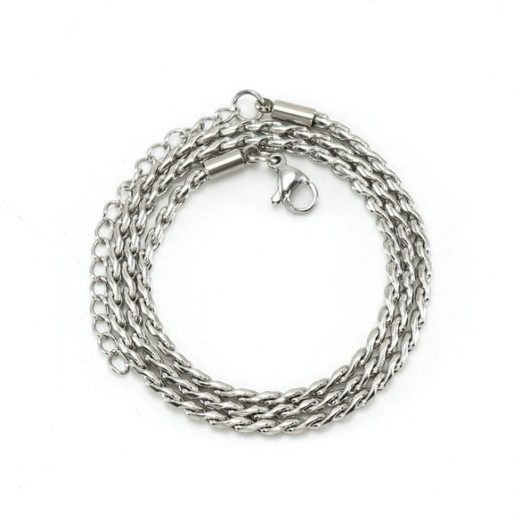 Wholesale 316L Stainless Steel Gold Plated Geometric S Chain Necklace