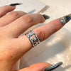 Wholesale Stainless Steel Gold Plated Heart Shape Opening Adjustable Love Ring With Natural And Geometric Style For Ladies