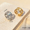 Wholesale Stainless Steel Gold Plated Heart Shape Opening Adjustable Love Ring With Natural And Geometric Style For Ladies