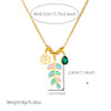 Wholesale Stainless Steel Gold Plated Leaf Pendant Chain Necklace Little Fresh Style