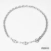 Wholesale Stainless Steel Gold Plated Necklace And Bracelet With Natural Freshwater Pearl Stitching And O Buckle Simple Geometric Style
