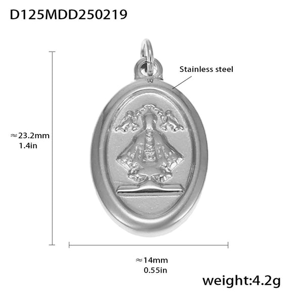 Wholesale Stainless Steel Gold Plated Pendants With Wave Geometry Animals Zodiac Patterns Electroplated