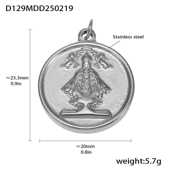 Wholesale Stainless Steel Gold Plated Pendants With Wave Geometry Animals Zodiac Patterns Electroplated