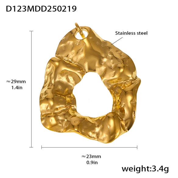 Wholesale Stainless Steel Gold Plated Pendants With Wave Geometry Animals Zodiac Patterns Electroplated