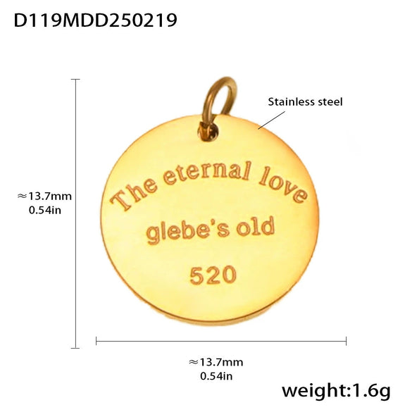 Wholesale Stainless Steel Gold Plated Pendants With Wave Geometry Animals Zodiac Patterns Electroplated